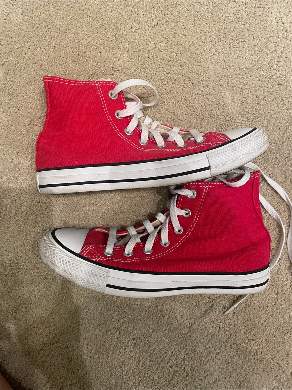 Converse All Star high top shoes, red, men’s size 6 or women’s size 8 - Picture 7 of 7